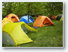 Camping sites with tents